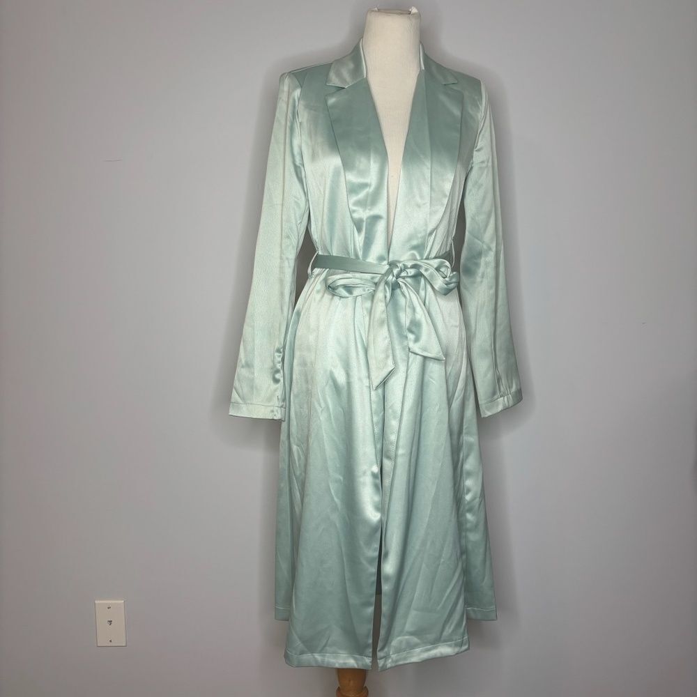 Forever 21- Mint Long Coat w/Tie Belt